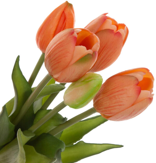 5X TULIPAN POMARAŃCZOWY BUKIET TULIPANÓW GUMA