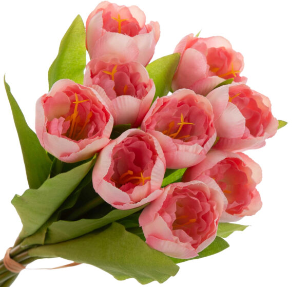 9X TULIPAN J. RÓŻ BUKIET TULIPANÓW MATERIAŁ WIOSNA