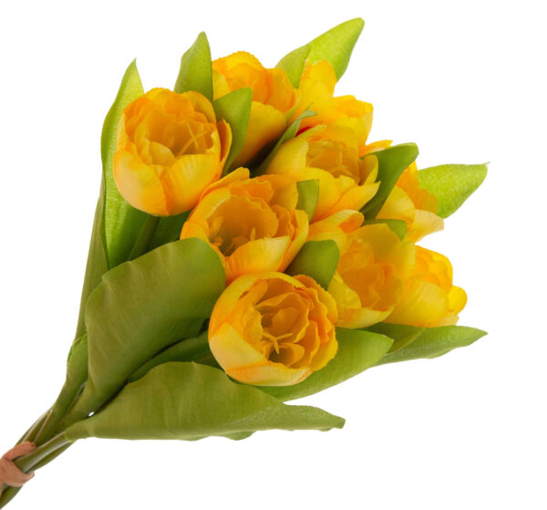 9X TULIPAN ŻÓŁTY BUKIET TULIPANÓW MATERIAŁ WIOSNA - obrazek 2