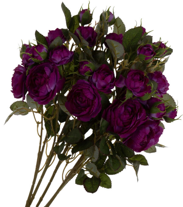DZIKA RÓŻA FIOLETOWA BUKIET 6 GAŁĄZEK 50 CM PURPLE - obrazek 3
