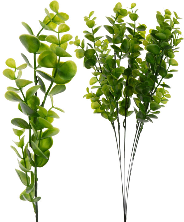 6X EUKALIPTUS GAŁĄZKA ROŚLINA DODATEK SZTUCZNY 53 CM