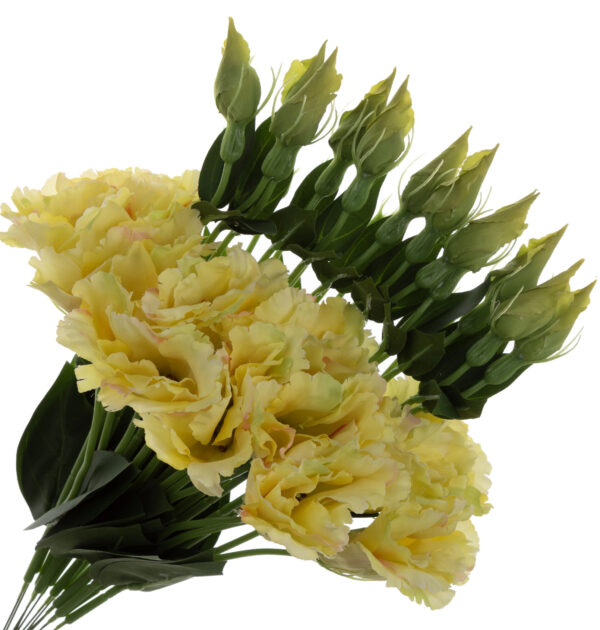 12X EUSTOMA ŻÓŁTA RÓŻ GAŁĄZKA 48 CM