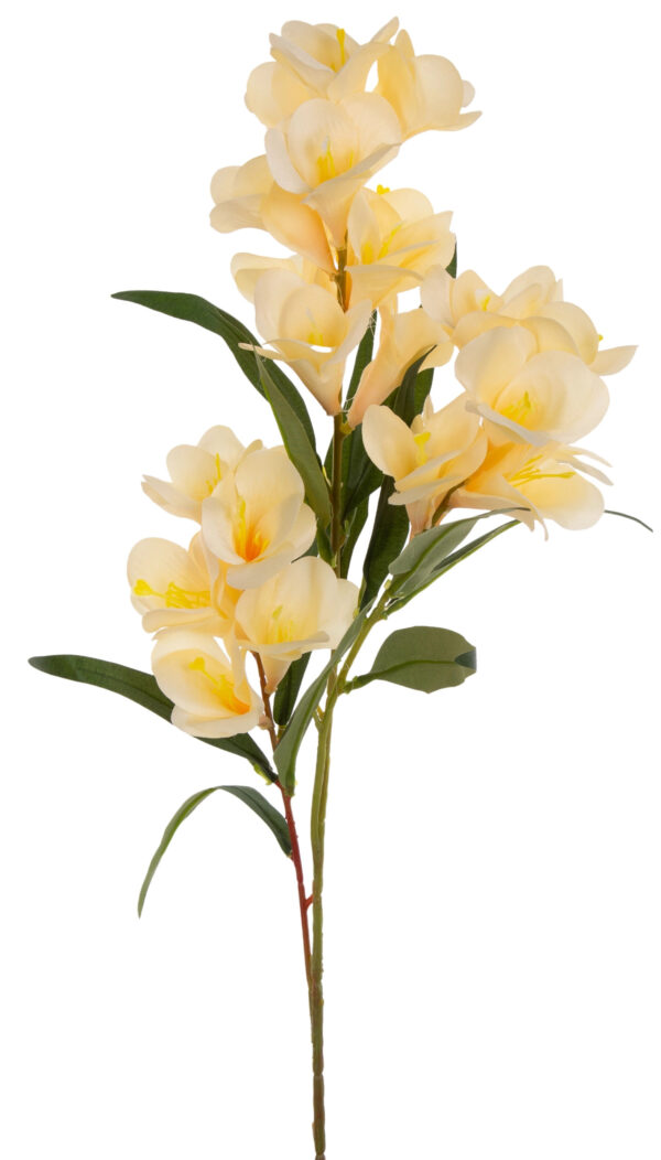 FREZJA ŻÓŁTA GAŁĄZKA 68 CM KWIATY SZTUCZNE