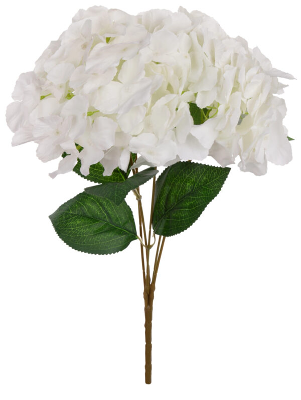 HORTENSJA BIAŁA BUKIET 41 CM KWIATY SZTUCZNE