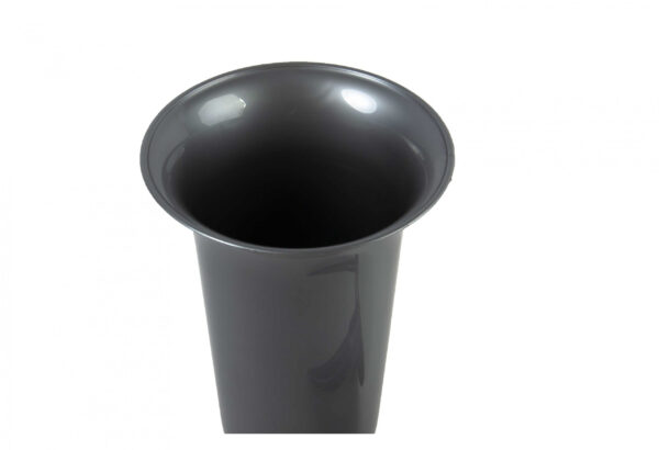 WAZON NA PODSTAWCE DAMA (2) SREBRNY PLASTIKOWY 31 CM - obrazek 2