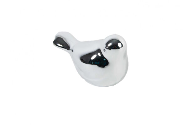 Ptaszek figurka ceramiczna silver 6 cm - obrazek 3