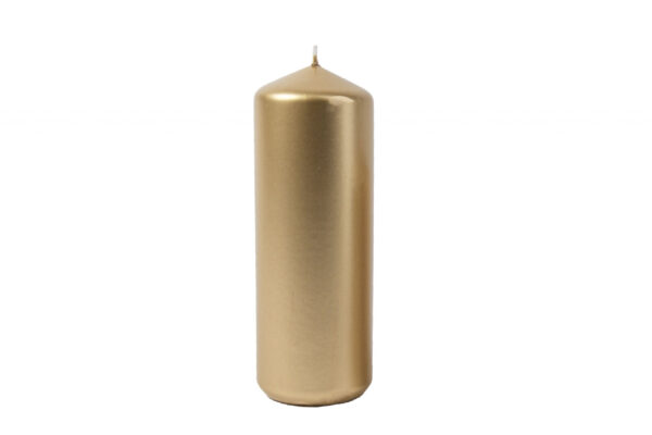 Świeca 7 cm x 20 cm złoty metalik