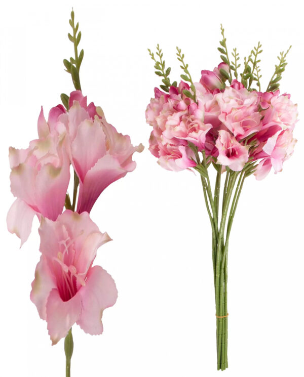 12X FREZJA GAŁĄZKA RÓŻOWA 60 CM KWIATY SZTUCZNE