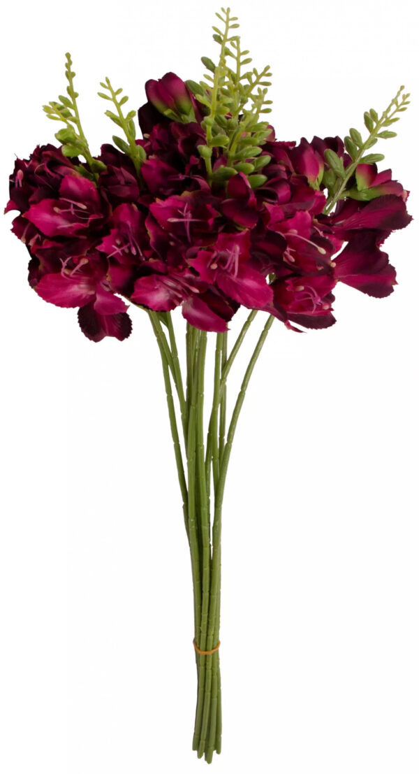 12X FREZJA GAŁĄZKA C. FUKSJA 60 CM KWIATY SZTUCZNE - obrazek 2