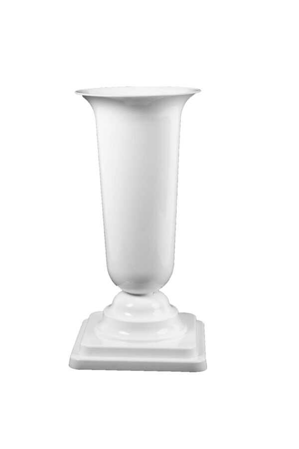 WAZON NA PODSTAWCE DAMA (4) BIAŁY PLASTIKOWY 40 CM - obrazek 2