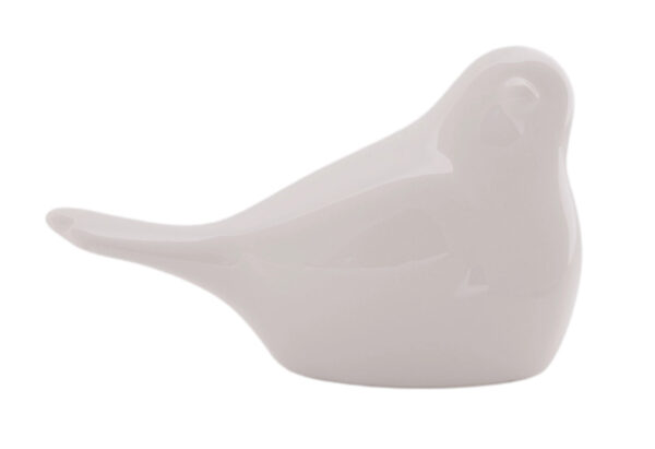 FIGURKA PTASZEK BIAŁY CERAMICZNY H 7,5CM