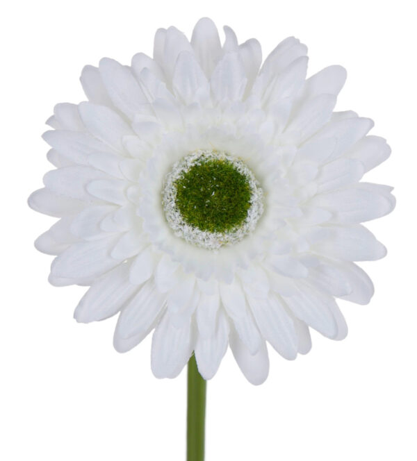 GERBERA BIAŁA ŁODYGOWA KWIATY SZTUCZNE 46 CM