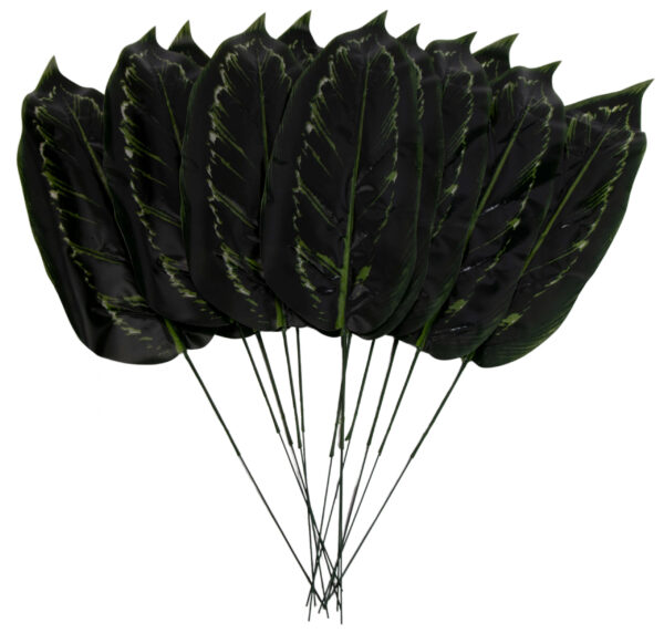 12 X LIŚĆ LIŚCIE SZTUCZNE OZDOBNE 49 CM - obrazek 2