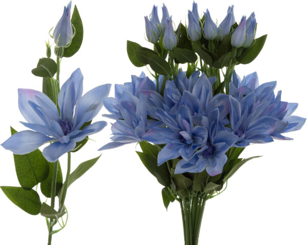 KLEMATIS BUKIET GAŁĄZKA X12 NIEBIESKI LT BLUE KWIATY SZTUCZNE