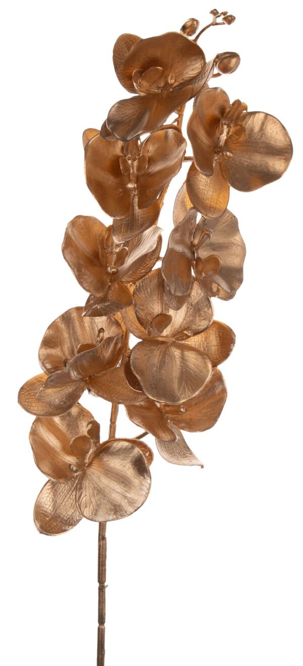 STORCZYK ZŁOTY ORCHIDEA GAŁĄZKA 84 CM KWIATY SZTUCZNE