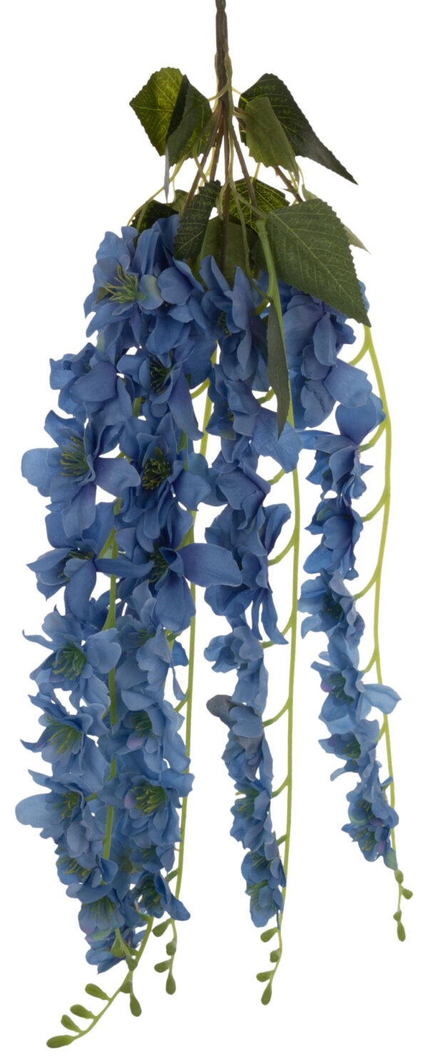 WISTERIA NIEBIESKA GLICYNIA ZŁOTOKAP GAŁĄZKA KWITNĄCA 70 CM - obrazek 2