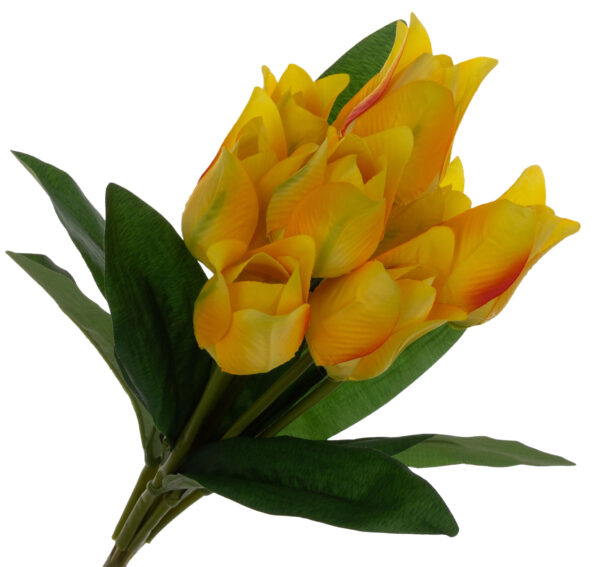 9X TULIPAN ŻÓŁTY BUKIET TULIPANÓW MATERIAŁ WIOSNA