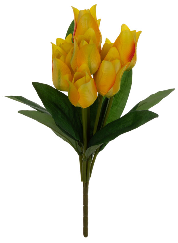 9X TULIPAN ŻÓŁTY BUKIET TULIPANÓW MATERIAŁ WIOSNA - obrazek 2