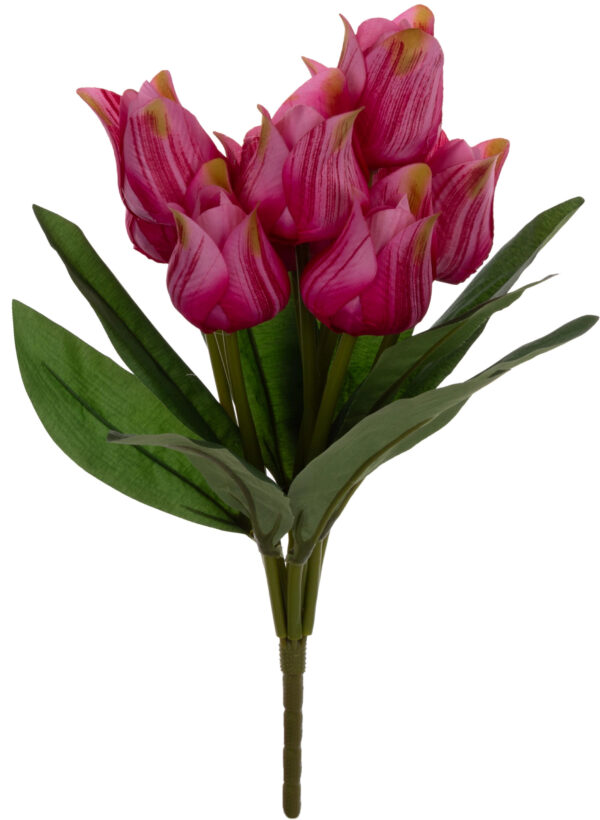 9X TULIPAN RÓŻOWY BUKIET TULIPANÓW MATERIAŁ WIOSNA - obrazek 2