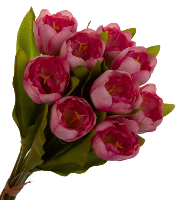 9X TULIPAN RÓŻOWY BUKIET TULIPANÓW MATERIAŁ WIOSNA