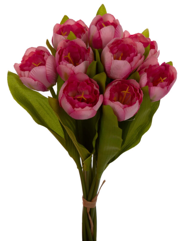 9X TULIPAN RÓŻOWY BUKIET TULIPANÓW MATERIAŁ WIOSNA - obrazek 2
