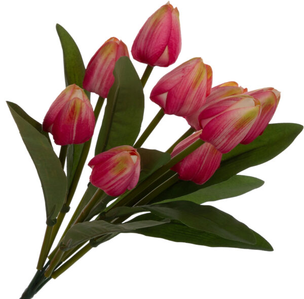 9X TULIPAN RÓŻOWY BUKIET TULIPANÓW MATERIAŁ WIOSNA - obrazek 2