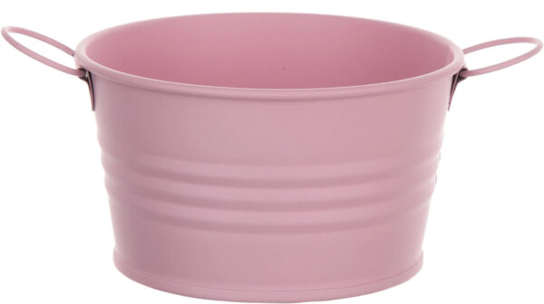 OSŁONKA METALOWA RÓŻOWA ŚR 10 CM H 5,5 CM
