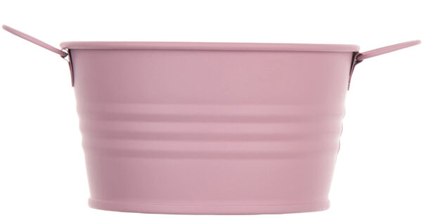 OSŁONKA METALOWA RÓŻOWA ŚR 10 CM H 5,5 CM - obrazek 2