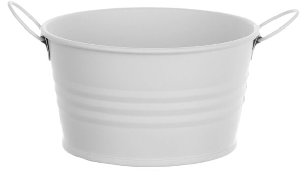 OSŁONKA METALOWA BIAŁA ŚR 10 CM H 5,5 CM
