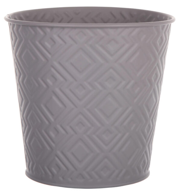 OSŁONKA SZARA METALOWA ŚR. 11 CM H 10,5 CM