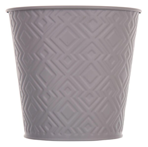 OSŁONKA SZARA METALOWA ŚR. 11 CM H 10,5 CM - obrazek 2