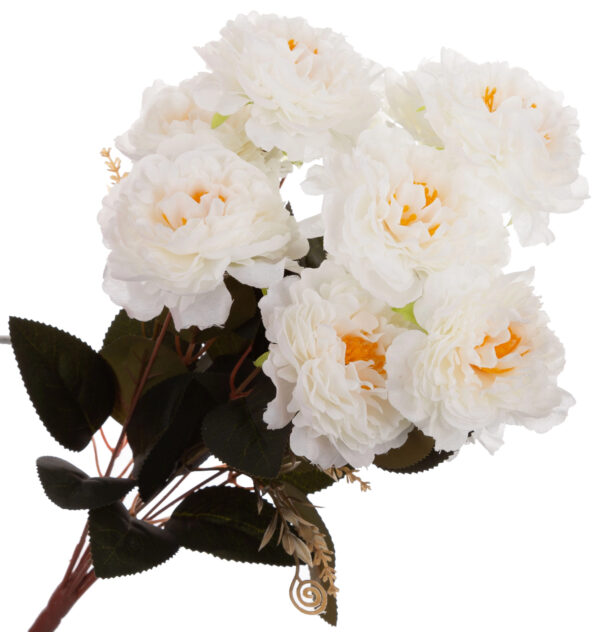 PIWONIA PEONIA BIAŁA BUKIET 11 KWIATÓW 47 CM