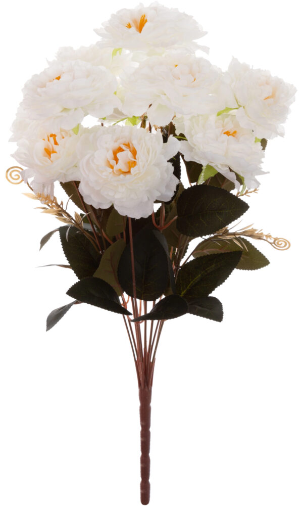 PIWONIA PEONIA BIAŁA BUKIET 11 KWIATÓW 47 CM - obrazek 2