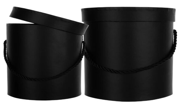 2X FLOWER BOX PUDEŁKO NA KWIATY CZARNY