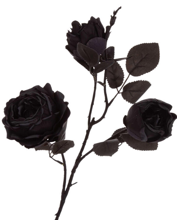 RÓŻA CZARNA GAŁĄZKA 62 CM BLACK - obrazek 2