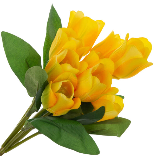 9X TULIPAN ŻÓŁTY BUKIET TULIPANÓW MATERIAŁ WIOSNA - obrazek 2