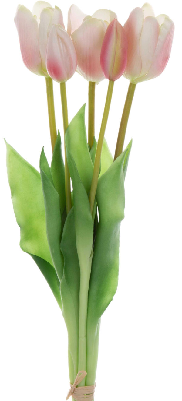 TULIPAN BIAŁY RÓŻ BUKIET TULIPANÓW GUMOWYCH