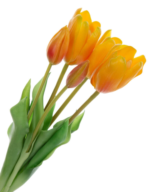 TULIPAN ŻÓŁTY POMARŃCZOWY BUKIET TULIPANÓW GUMOWYCH - obrazek 2