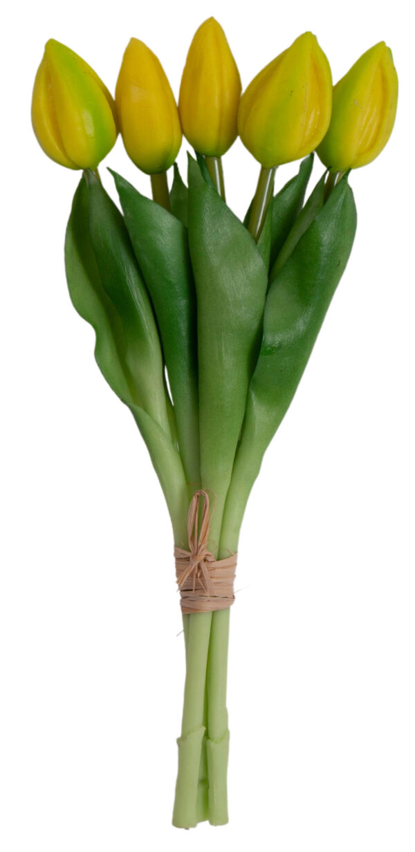 TULIPAN ŻÓŁTY BUKIET TULIPANÓW GUMOWYCH - obrazek 2