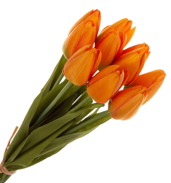 10X TULIPAN POMARAŃCZOWY BUKIET TULIPANÓW MATERIAŁ WIOSNA - obrazek 2