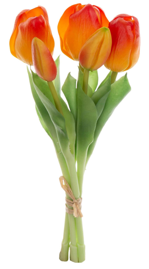 TULIPAN BUKIET TULIPANÓW GUMOWE SYLIKONOWE ŻÓŁTY CZERWONY