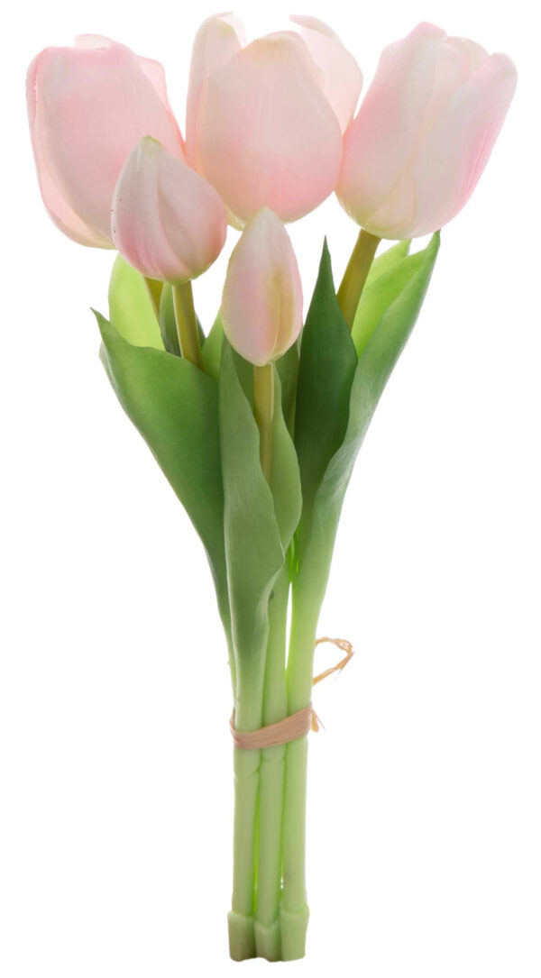 TULIPAN BIAŁY RÓŻ BUKIET TULIPANÓW GUMOWE SYLIKONOWE