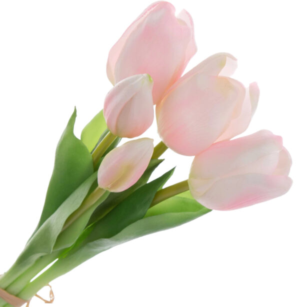 TULIPAN BIAŁY RÓŻ BUKIET TULIPANÓW GUMOWE SYLIKONOWE - obrazek 2