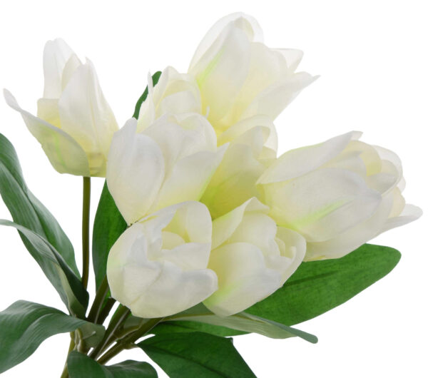 9X TULIPAN BIAŁY BUKIET TULIPANÓW MATERIAŁ WIOSNA - obrazek 2