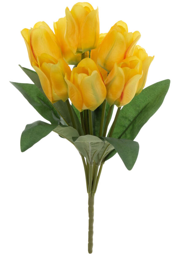 9X TULIPAN ŻÓŁTY BUKIET TULIPANÓW MATERIAŁ WIOSNA