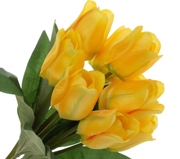 9X TULIPAN ŻÓŁTY BUKIET TULIPANÓW MATERIAŁ WIOSNA - obrazek 2