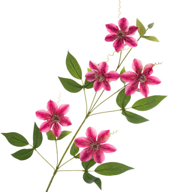 KLEMATIS C. RÓŻ BEAUTY GAŁĄZKA KWIATY SZTUCZNE 81 CM - obrazek 2