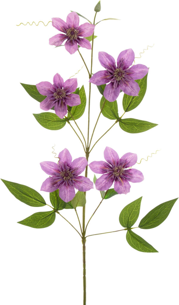 KLEMATIS LAWENDOWY LAVENDER GAŁĄZKA KWIATY SZTUCZNE 81 CM