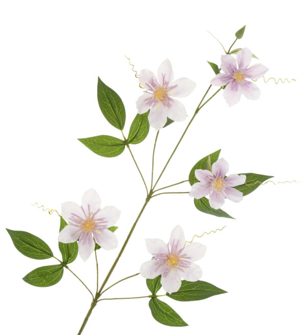 KLEMATIS LILIOWY LILAC GAŁĄZKA KWIATY SZTUCZNE 81 CM - obrazek 2