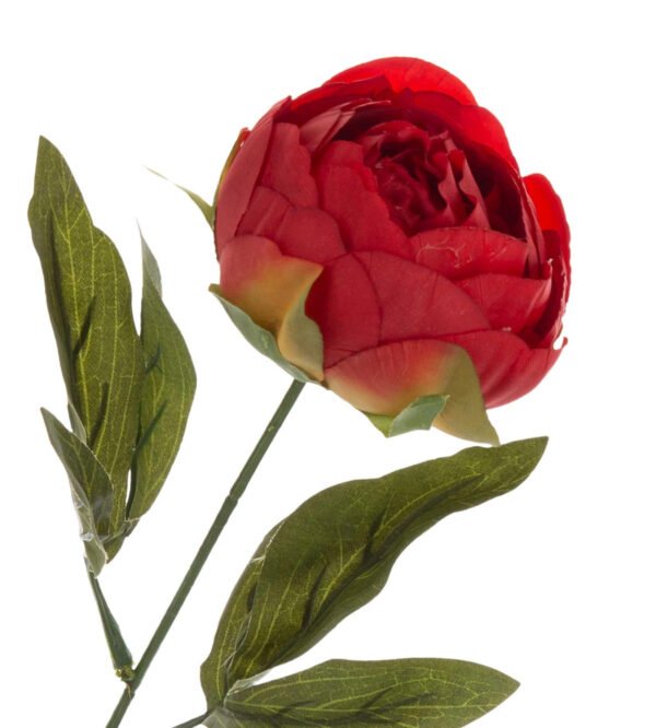 PEONIA PIWONIA CZERWONA GAŁAZKA 43 CM KWIATY SZTUCZNE